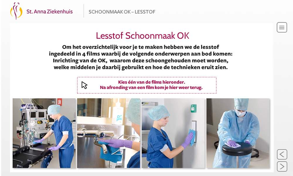 E-Learning Schoonmaak OK – St. Anna Ziekenhuis